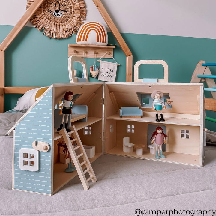 Olivia's Little World Quaint Portable Dolls Cottage & Accessories for 3.5" Dolls