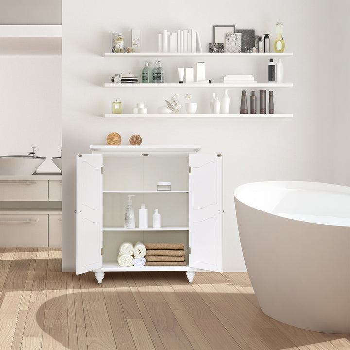 Teamson Home Versailles Floor Cabinet with 2 Shelves, White