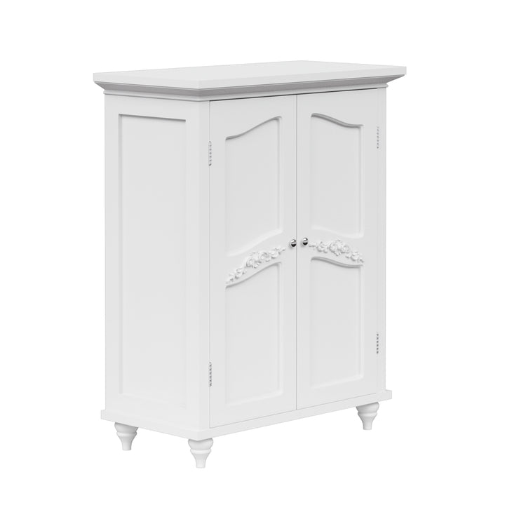 Teamson Home Versailles Floor Cabinet with 2 Shelves, White
