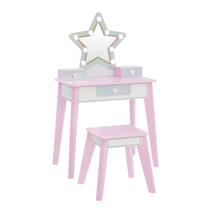 Little Princess Star Vanity with LED Illuminated Mirror