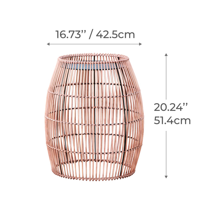 The side table is shown with dimensions, standing 20.24 inches tall