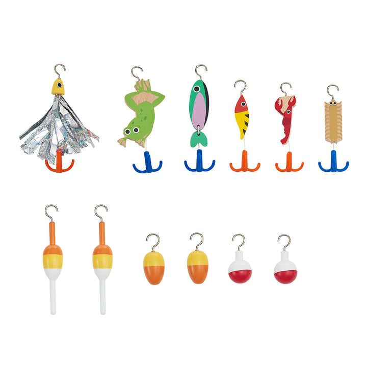 Set of pretend colorful lurers and bobbins