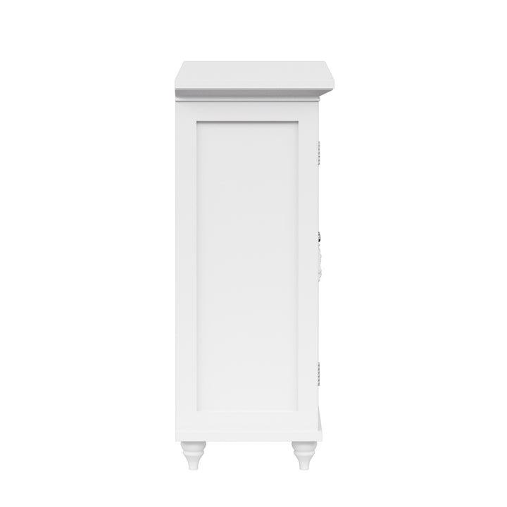 Teamson Home Versailles Floor Cabinet with 2 Shelves, White