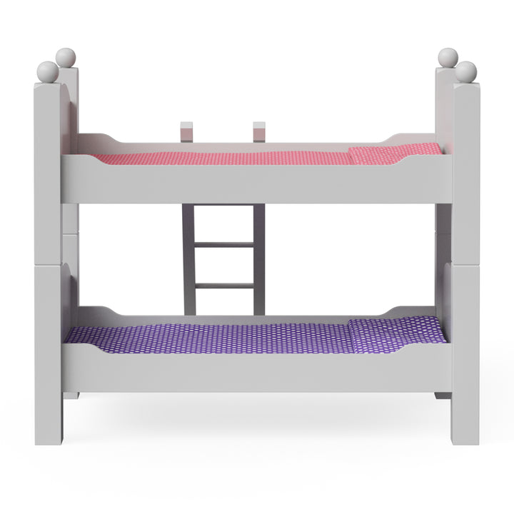 Olivia's Little World Polka Dots Princess 18" Dolls Bunk Bed, White