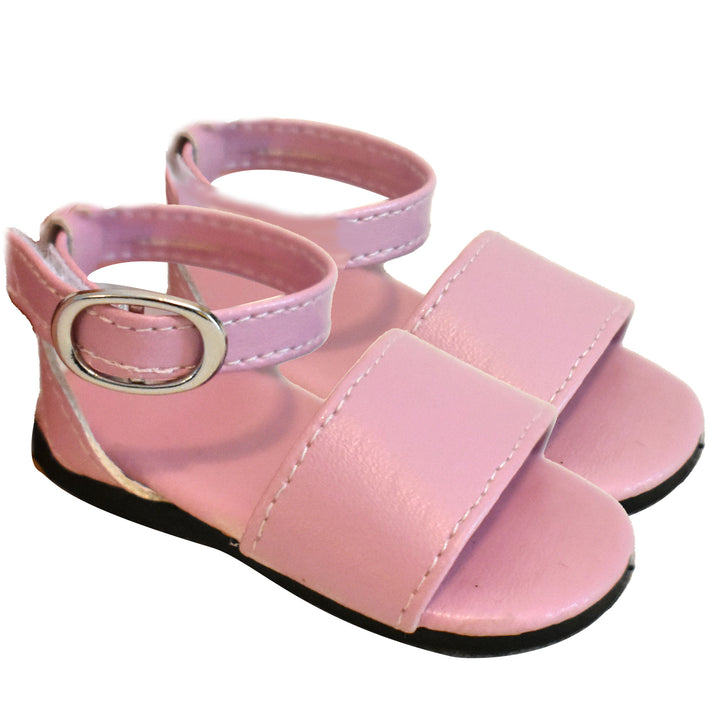 Pink sandals for an 18" doll