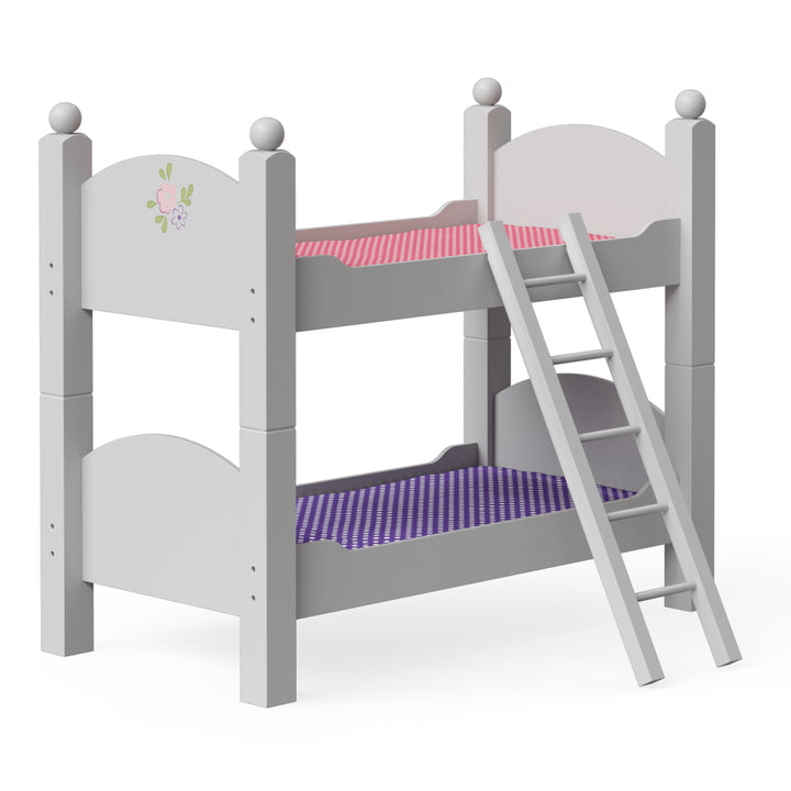 Olivia's Little World Polka Dots Princess 18" Dolls Bunk Bed, White