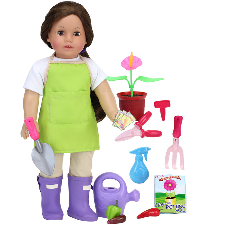 Sophia’s 16 Piece Smithsonian Horticulturist Set for 18" Dolls, Multicolor
