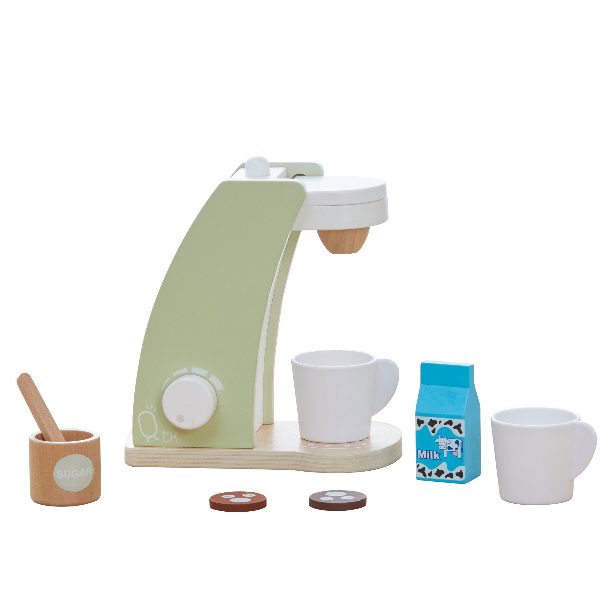 Teamson Kids Little Chef Frankfurt Wooden Mixer Play Kitchen Accessories, Green