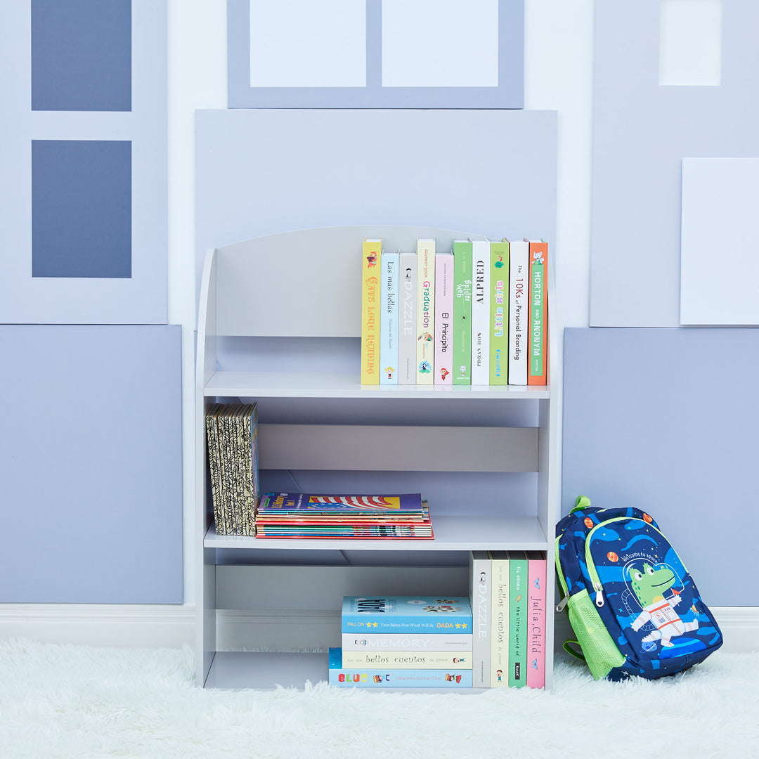 Fantasy Fields  Child Sized Bookcase with 3 Shelves, Gray