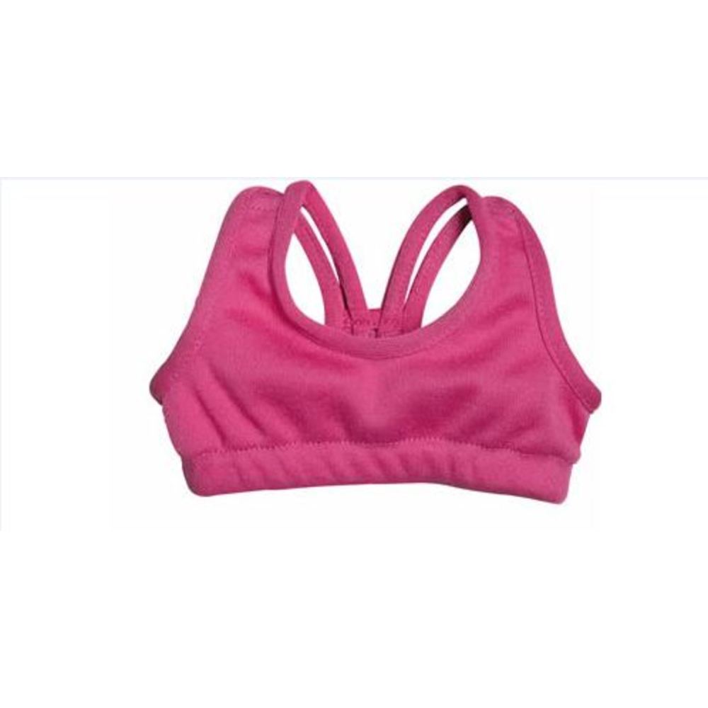 Sophia's Solid-Colored Racerback Sports Bra for 18 Dolls, Hot Pink