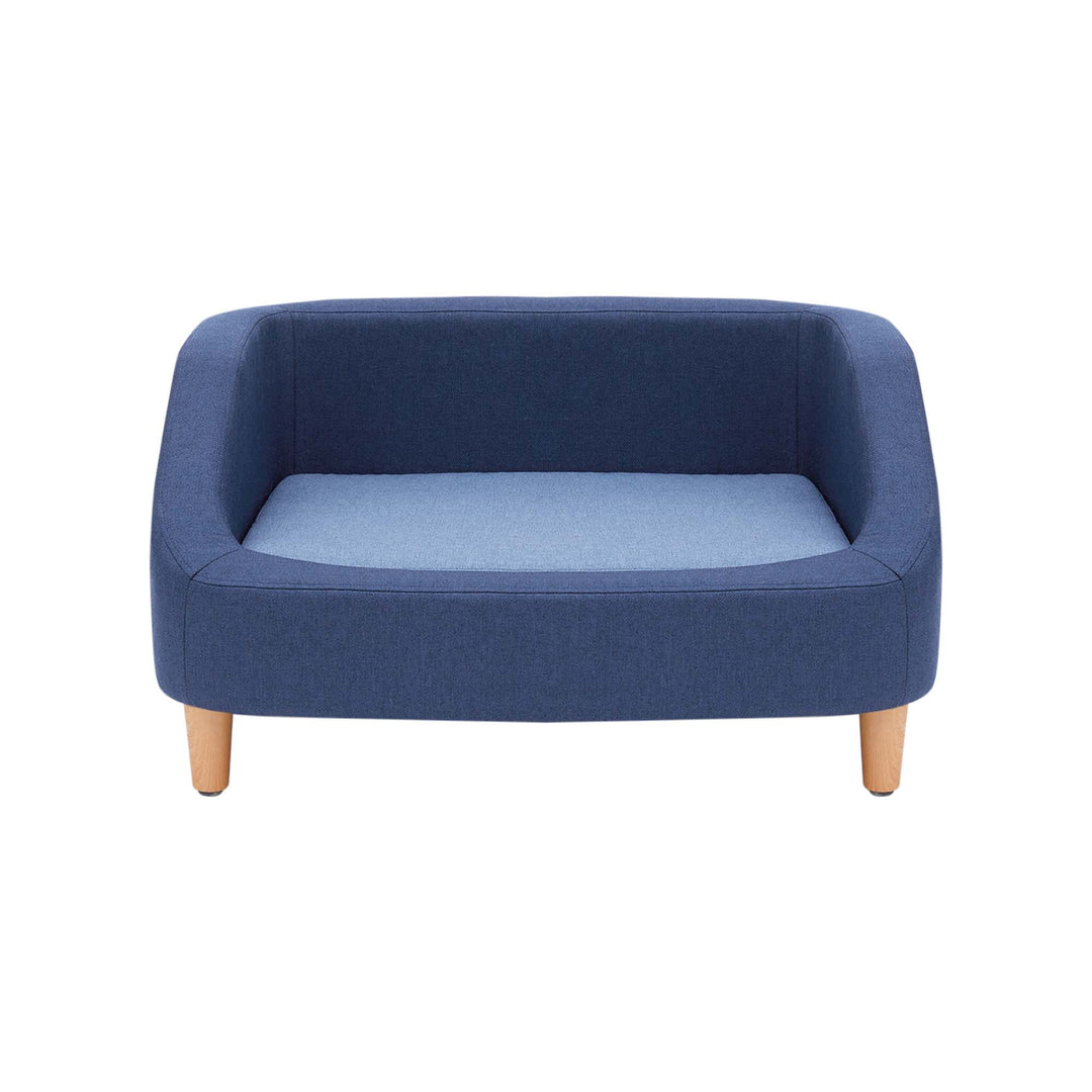 Teamson Pets Bennett Linen Sofa Dog Bed for Cats & Small or Medium Dogs, Navy