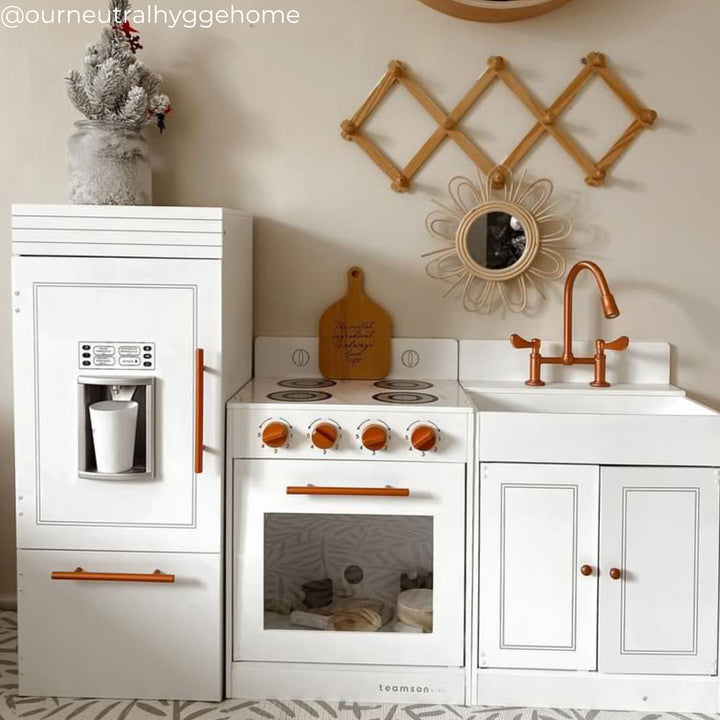 Teamson Kids Little Chef Paris Complete Kitchen Playset, White/Rose Gold