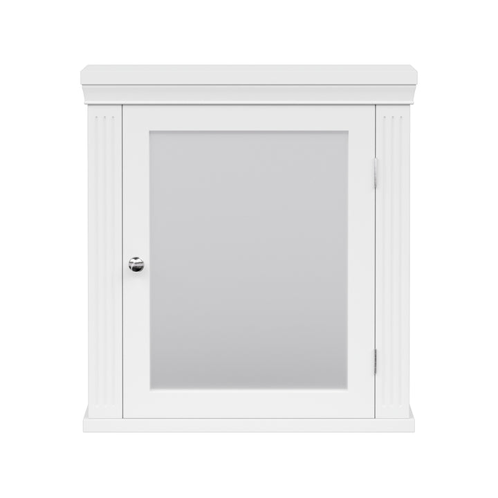 Teamson Home Removable Medicine Cabinet with Mirrored Door, White