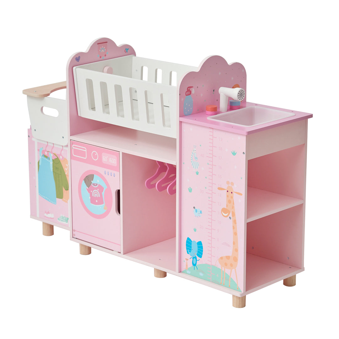 Olivia's Little World Amanda 6-in-1 Baby Doll Nursery Station, Pink