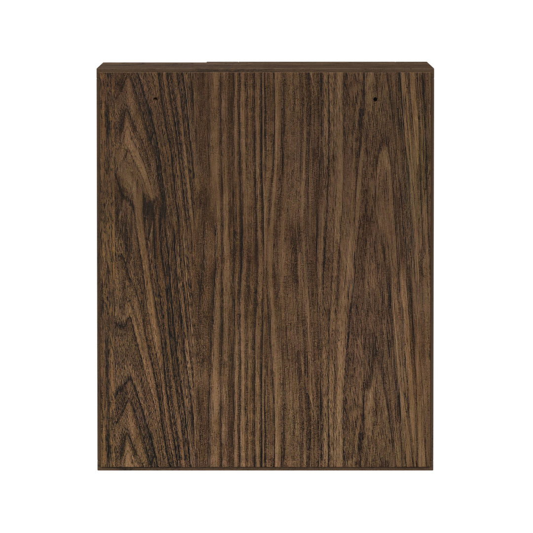 Teamson Home Ellery Removable Medicine Cabinet with Mirror, Open Shelves, Walnut