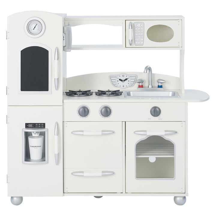 Teamson Kids Little Chef Westchester Retro Kids Kitchen Playset, Ivory