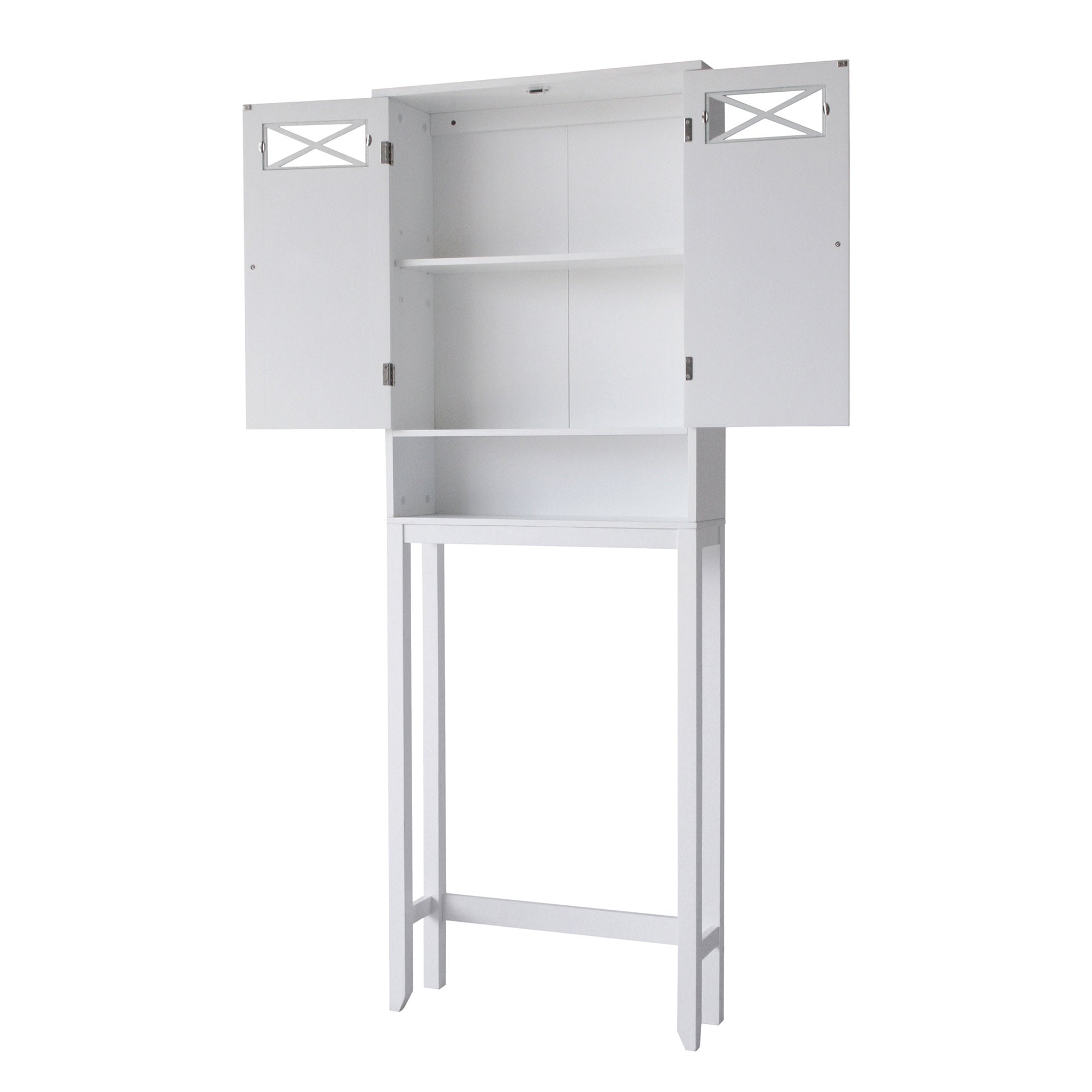 Teamson Home Dawson Over the Toilet Space Saver Bathroom Storage Cabinet with Adjustable Shelves