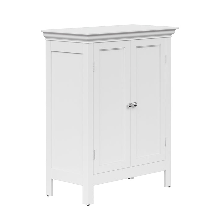 Teamson Home Stratford Freestanding Two-Door Floor Cabinet, White