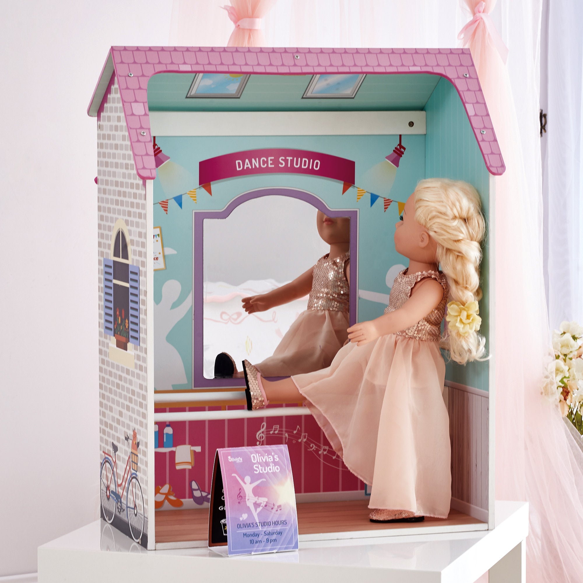 OLIVIA'S LITTLE WORLD - OLIVIA'S CLASSIC CONVERTIBLE PLAY HOUSE 4-IN-1, PINK