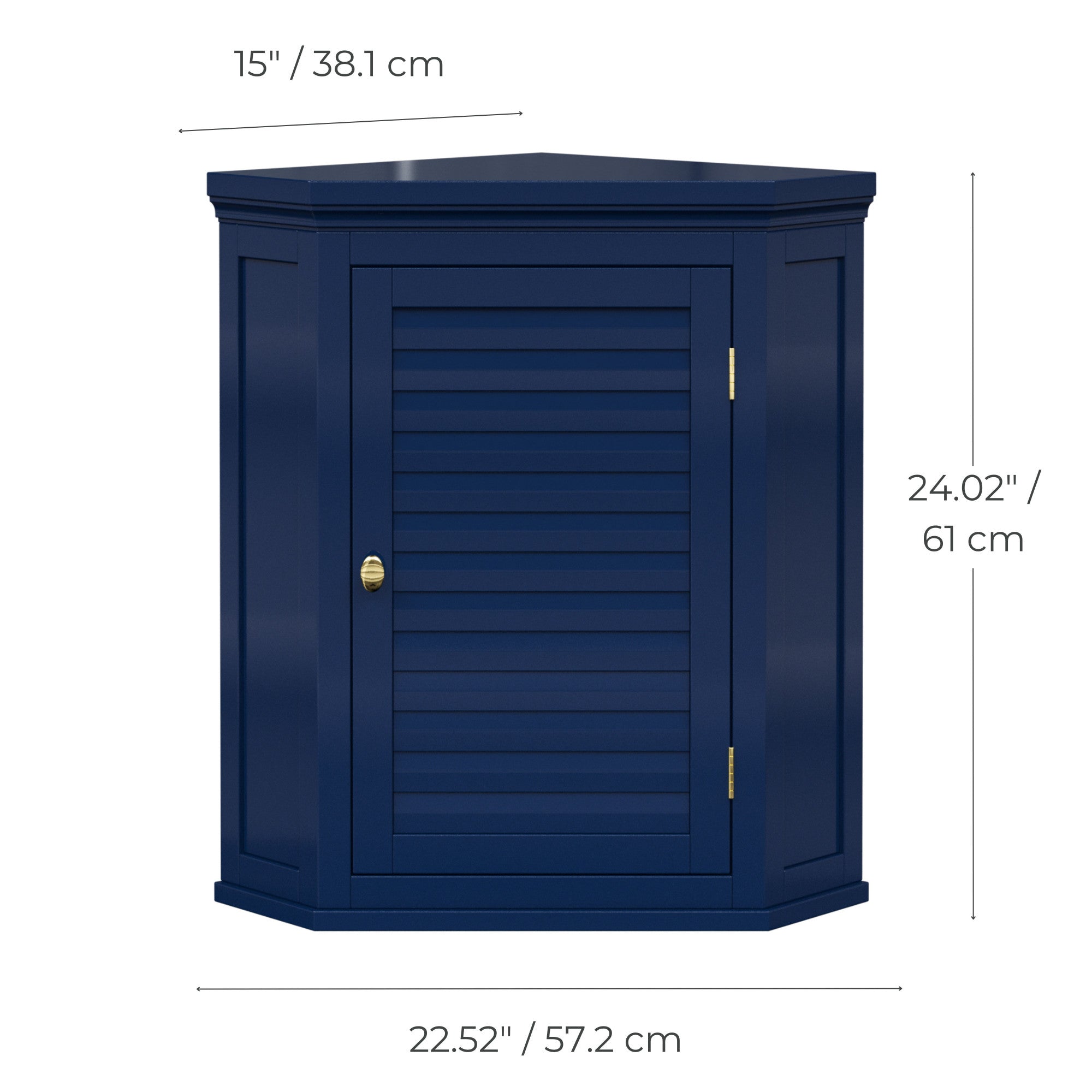 Teamson Home Glancy Corner Wall Cabinet Navy