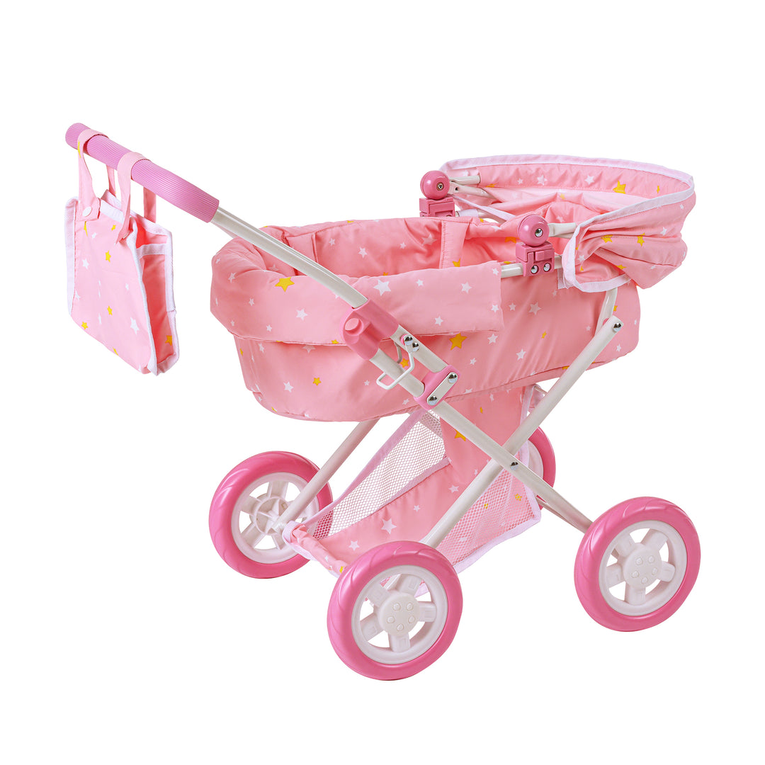 Olivia’s Little World Wishing Stars Deluxe 2-in-1 Baby Doll Stroller, Pink