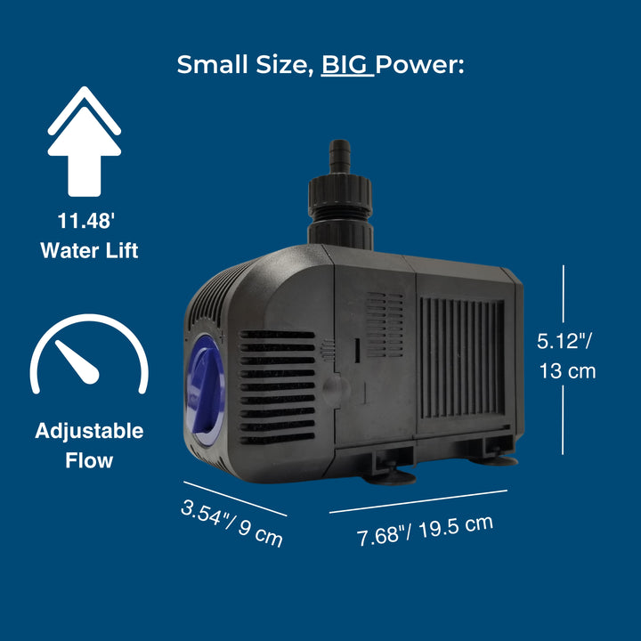 Teamson Home 1191 GPH Adjustable Submersible Water Pump