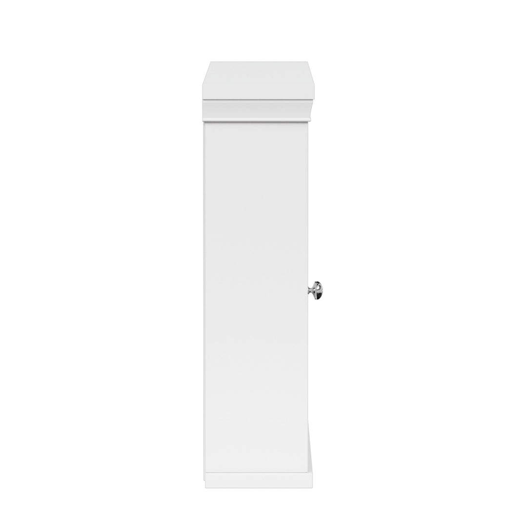 Teamson Home Removable Medicine Cabinet with Mirrored Door, White
