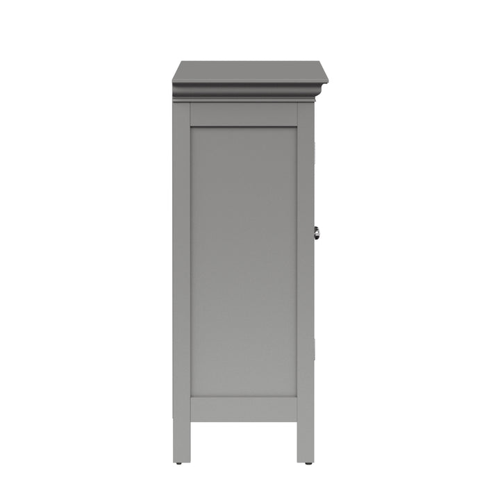 Teamson Home Stratford Freestanding Two-Door Floor Cabinet, Gray