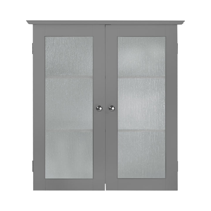 Teamson Home Connor Removable Two-Door Wall Cabinet, Grey