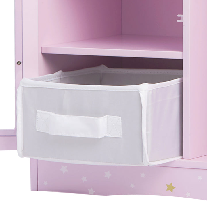 Olivia's Little World Twinkle Stars Princess Fancy Closet with Hangers for 18" Dolls, Pink