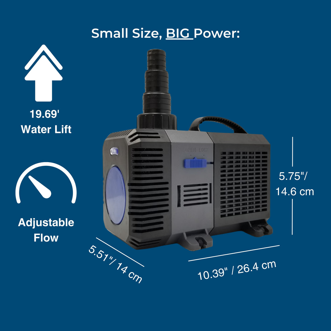 Teamson Home 3177 GPH Adjustable Submersible Water Pump