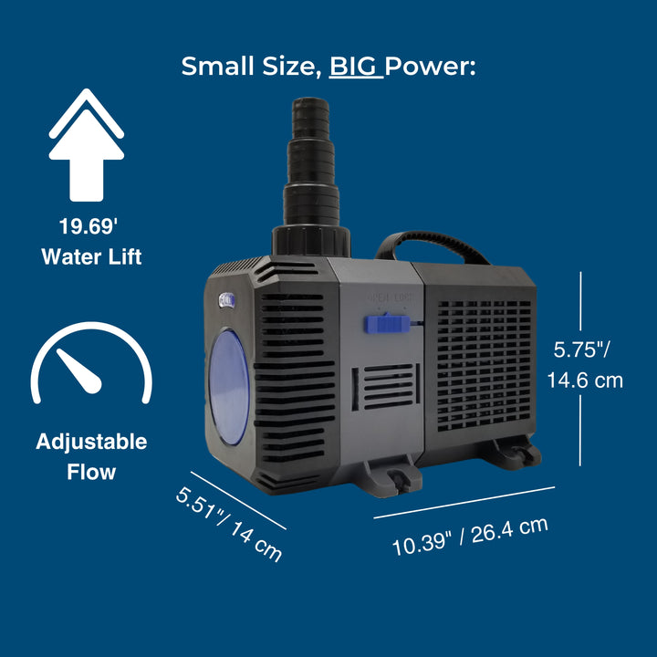 Teamson Home 3177 GPH Adjustable Submersible Water Pump