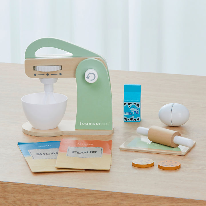 Teamson Kids Little Chef Frankfurt Mixer Play Kitchen Accessories, Green
