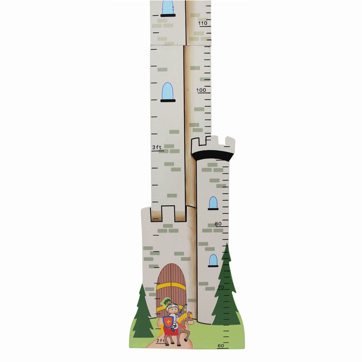 The bottom of the castle-shaped growth chart with a knight on a horse.