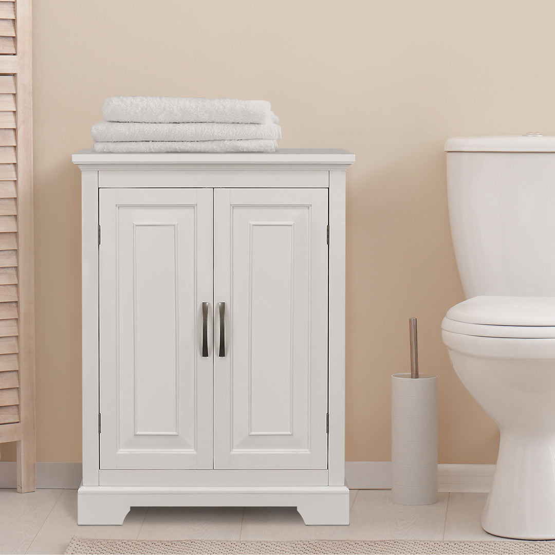 Teamson Home St. James Freestanding Two-Door Floor Cabinet , White
