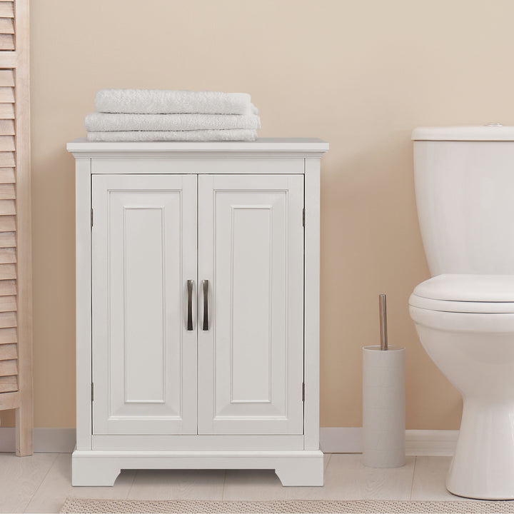 Teamson Home St. James Freestanding Two-Door Floor Cabinet , White