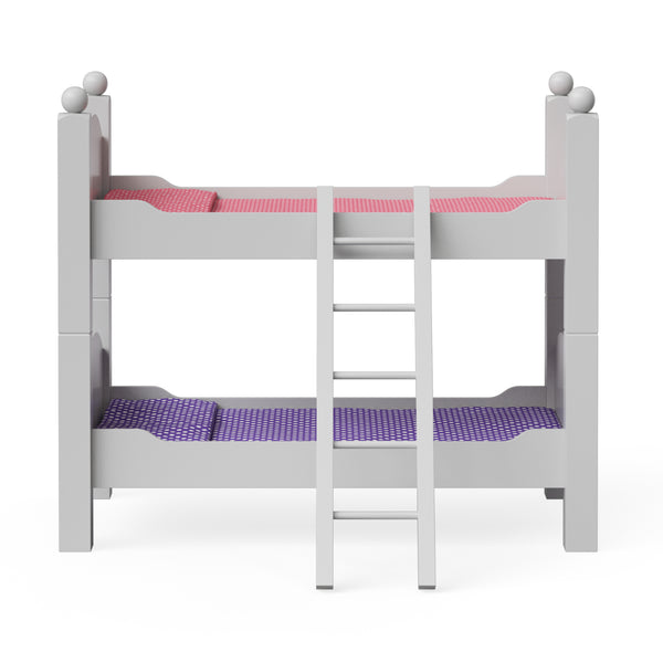 Olivia's Little World Polka Dots Princess 18" Dolls Bunk Bed, White