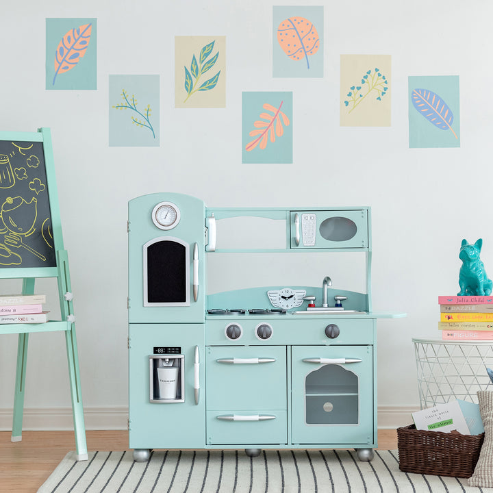 Teamson Kids Little Chef Westchester Retro Kids Kitchen Playset, Mint -FINAL SALE