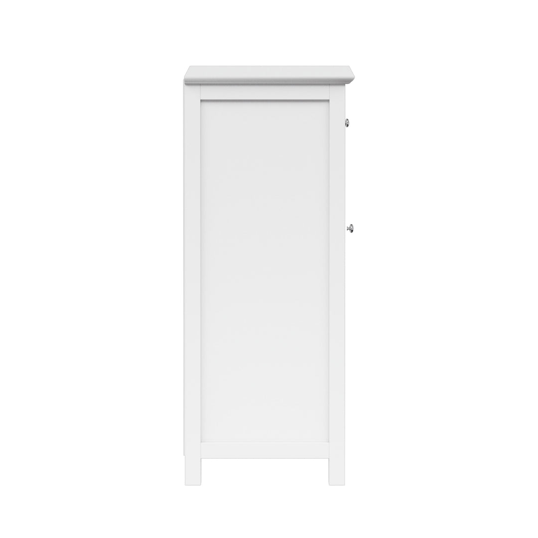 Teamson Home Connor Floor Cabinet with Adjustable Shelf and Storage Drawer, White