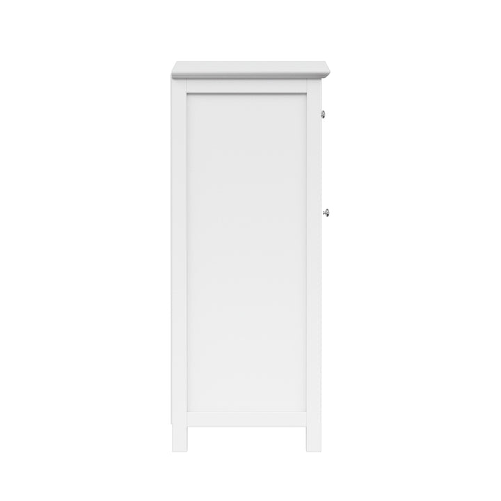 Teamson Home Connor Floor Cabinet with Adjustable Shelf and Storage Drawer, White