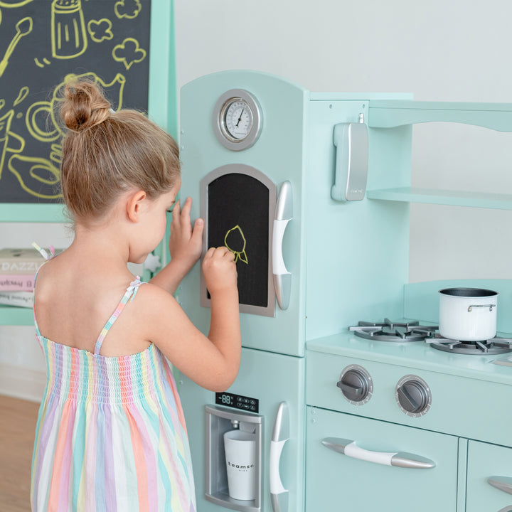Teamson Kids Little Chef Westchester Retro Kids Kitchen Playset, Mint -FINAL SALE