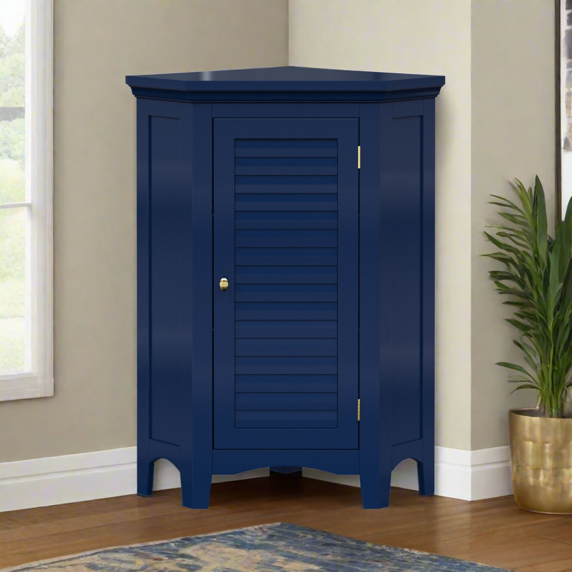 Navy blue corner cabinet hotsell