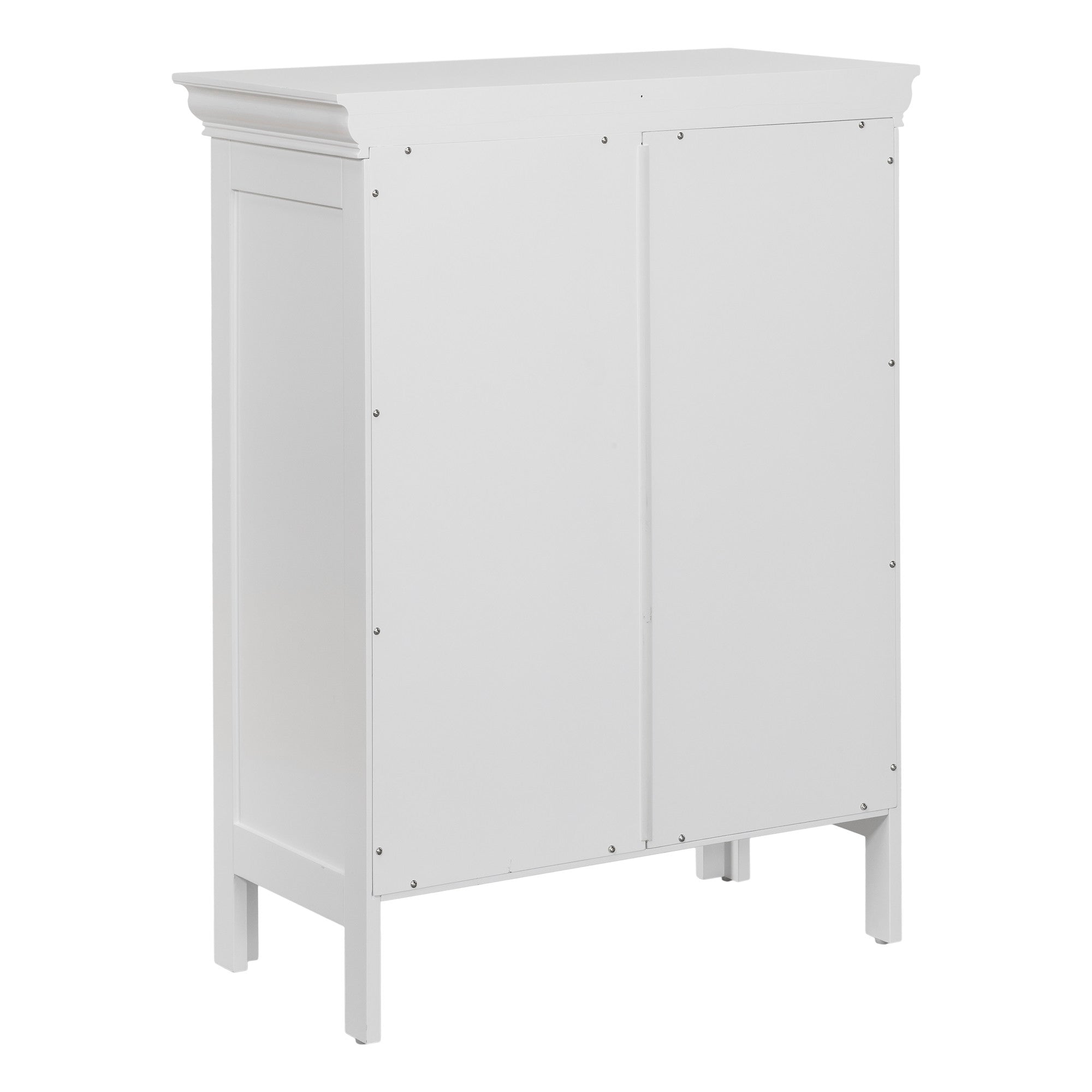 Teamson Home Stratford Wooden Floor Cabinet with 2 Shelves, White