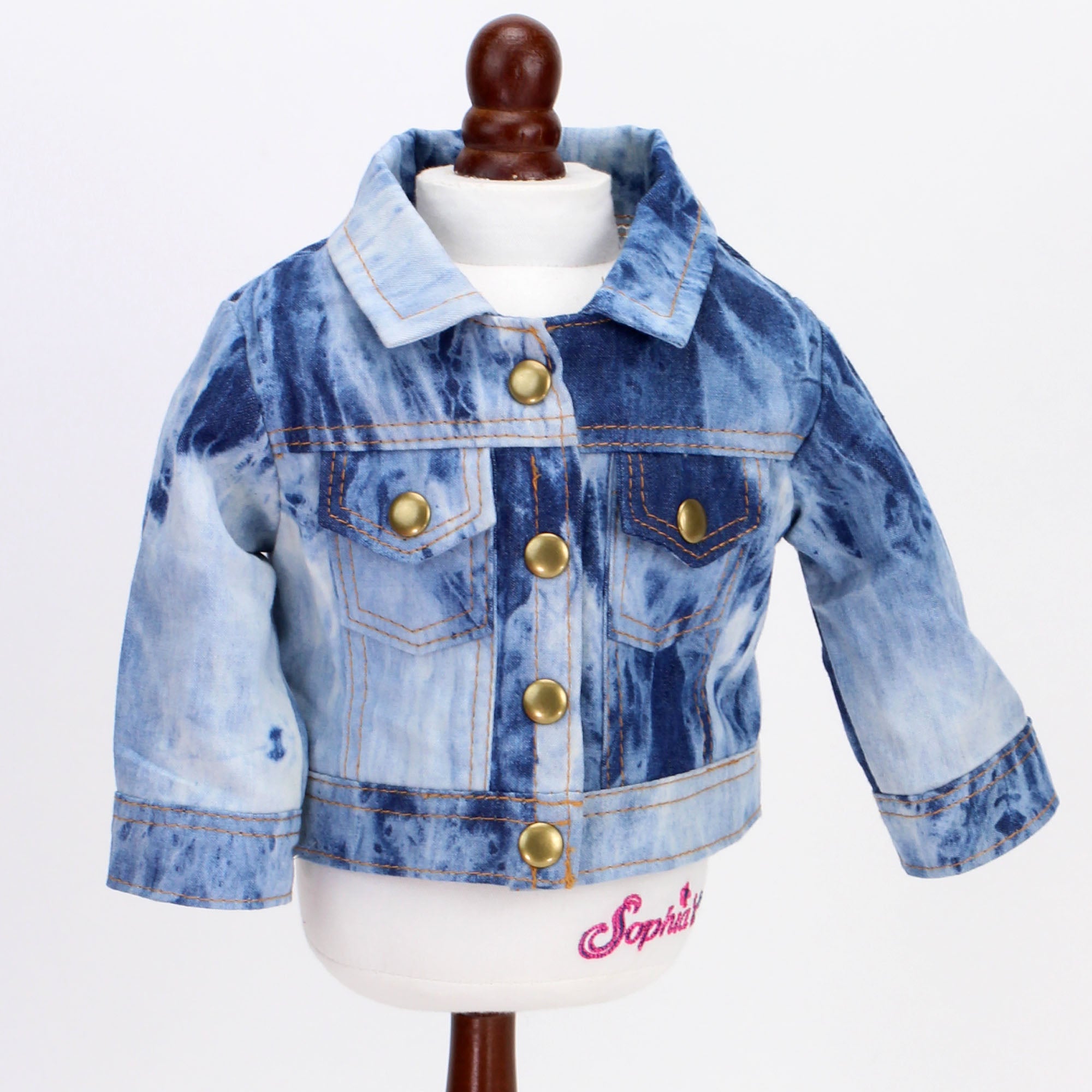 Sophia's - 18" Doll - Acid Washed Jean Jacket - Light Blue