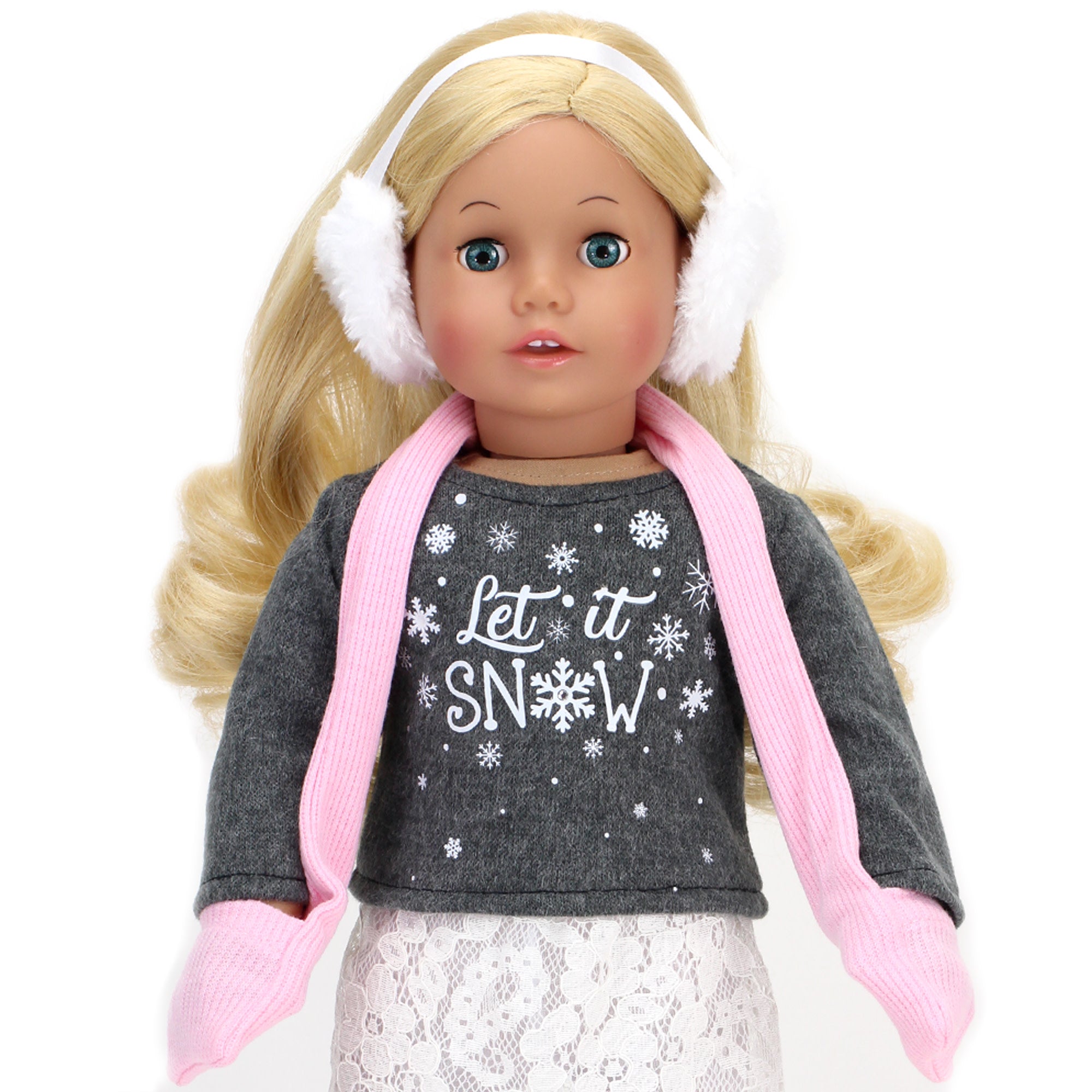 Sophia's 6 Piece 'Let it Snow' Sweater and Skirt Outfit Set for 18'' Dolls