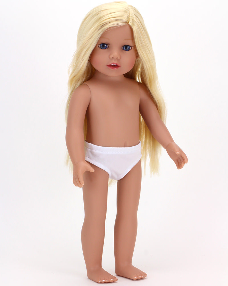 Sophia's Posable 18" All Vinyl Blonde Hair Doll "Chloe" with Blue Eyes