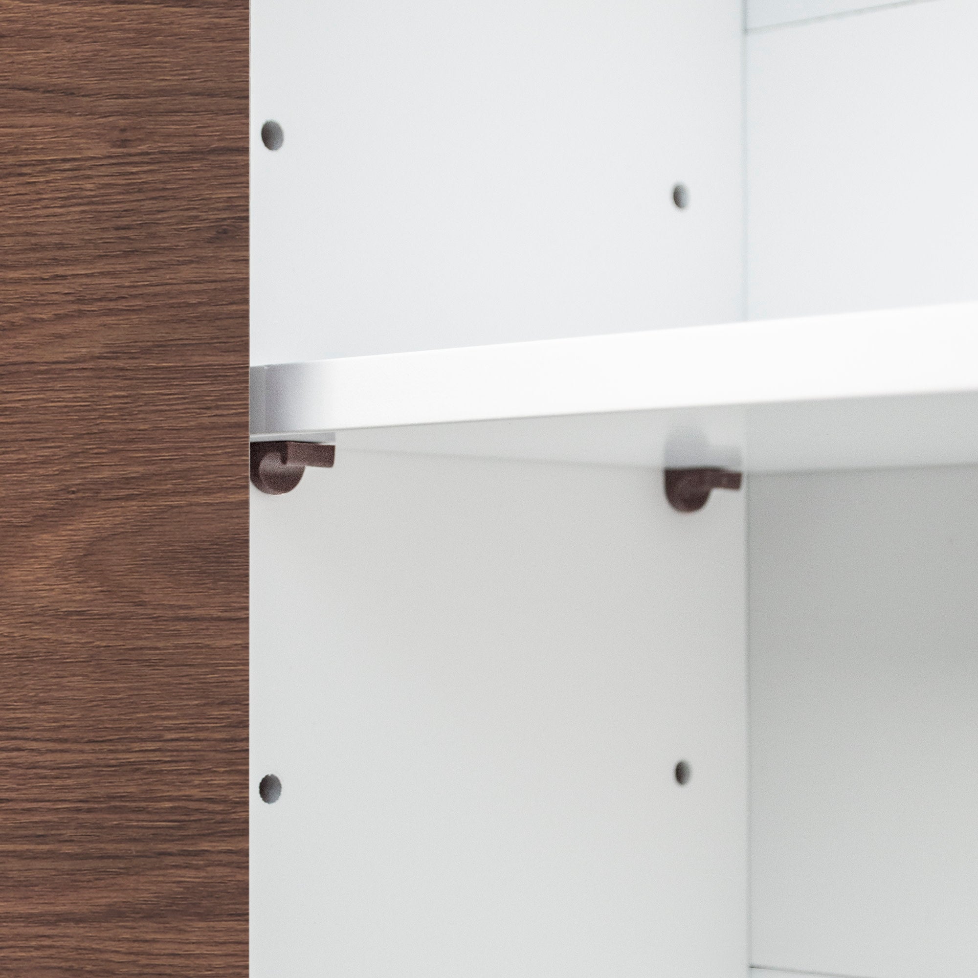 Teamson Home Tyler Modern Wooden Removable Cabinet, Walnut/White