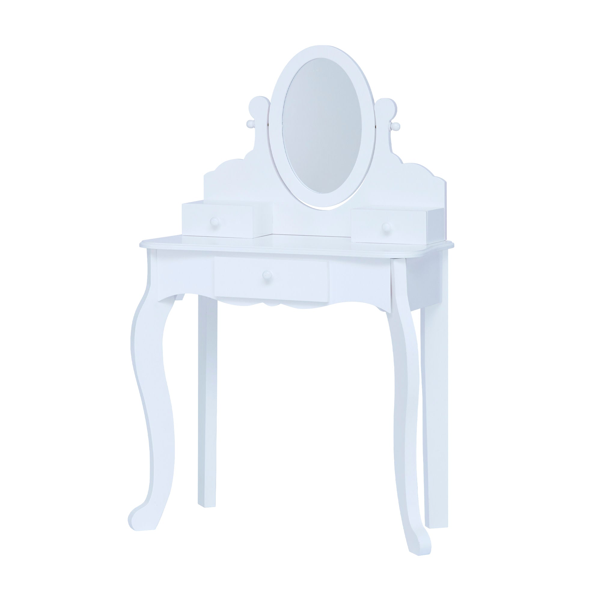 Fantasy Fields Little Princess Rapunzel Vanity with Mirror, Drawers and Stool, White