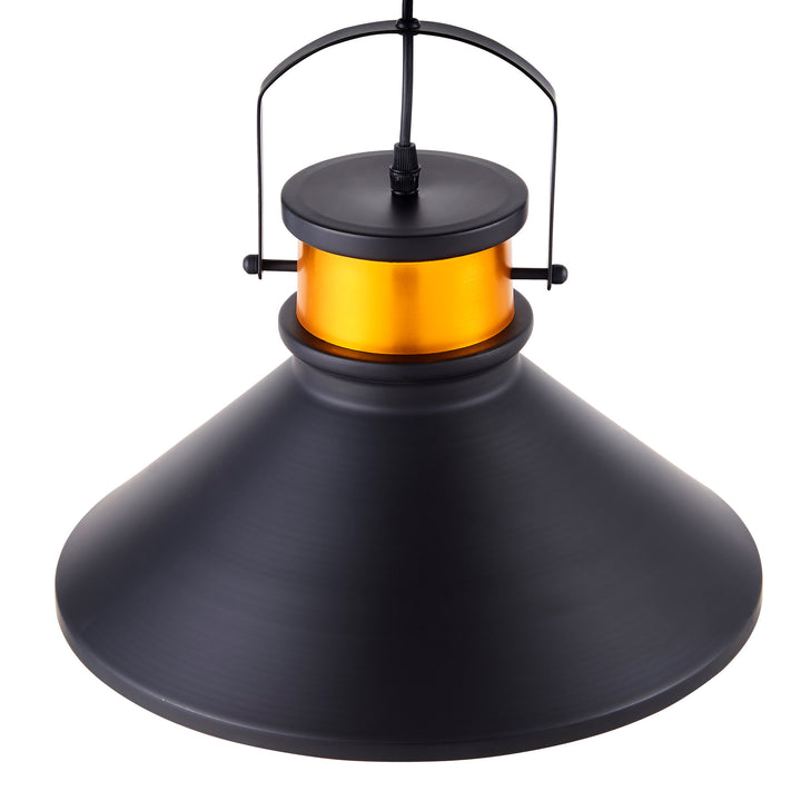Teamson Home - Modisteria Pendant Lamp with black detail on a white background.