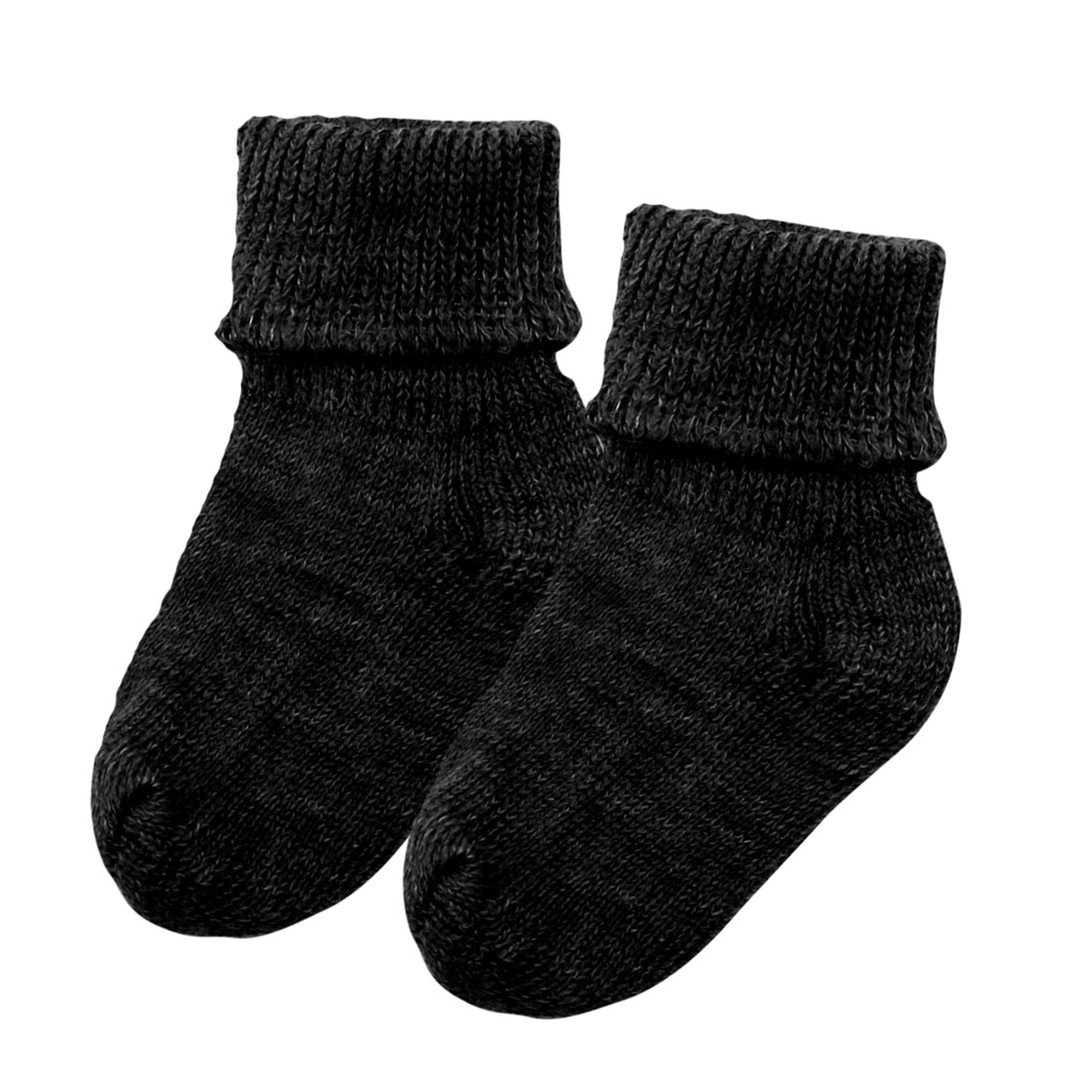 Sophia’s Solid Colored Basic Mix & Match Scrunchy Knit Pair of Ankle Socks for 18” Dolls, Black